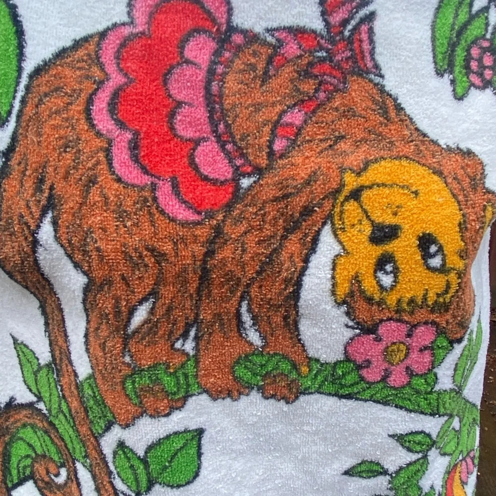 Cannon Monkey Towel Handmade Cover Up